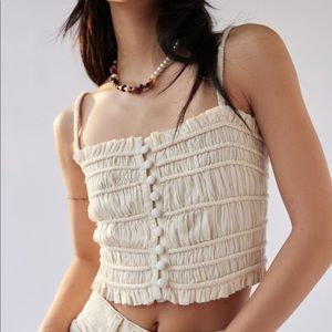 UO | linen ruched cami